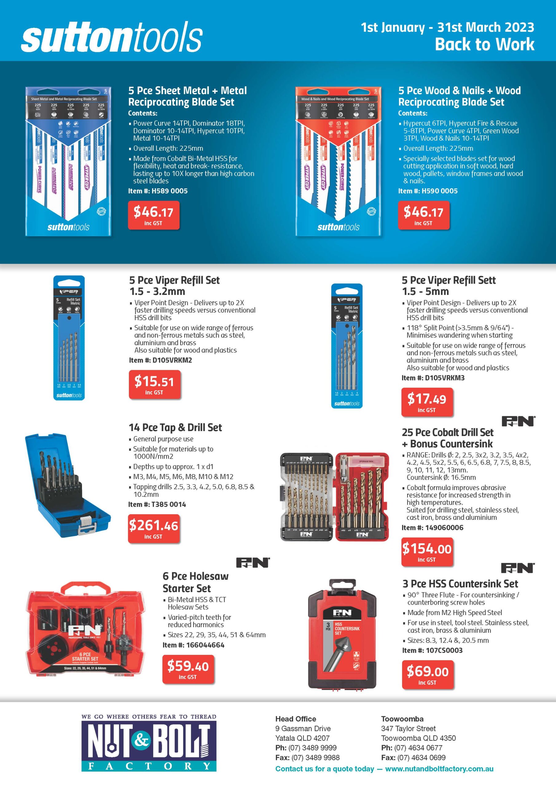 Nut and Bolt Factory Yatala & Toowoomba