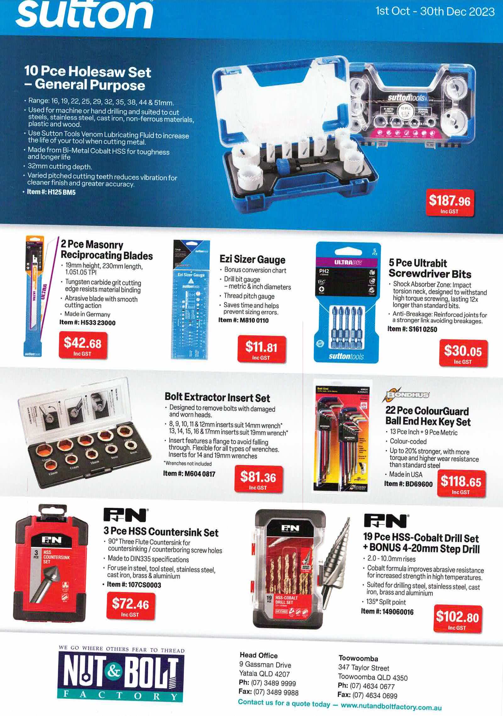 Promotions Nut and Bolt Factory